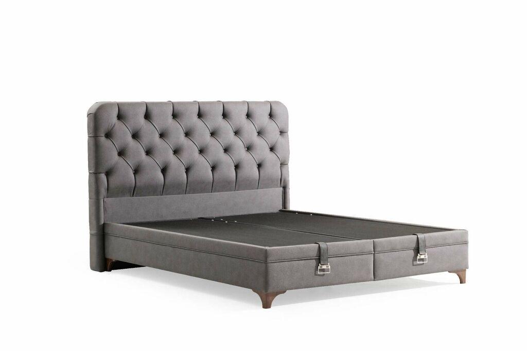 Рамка за кревет Hanah Home Samira, 124x122x200 см, сива