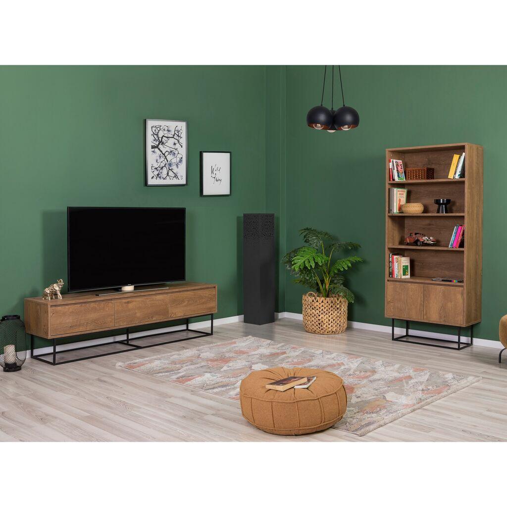 Комплет мебел за дневна соба Hanah Home Laxus 25, боја на орев