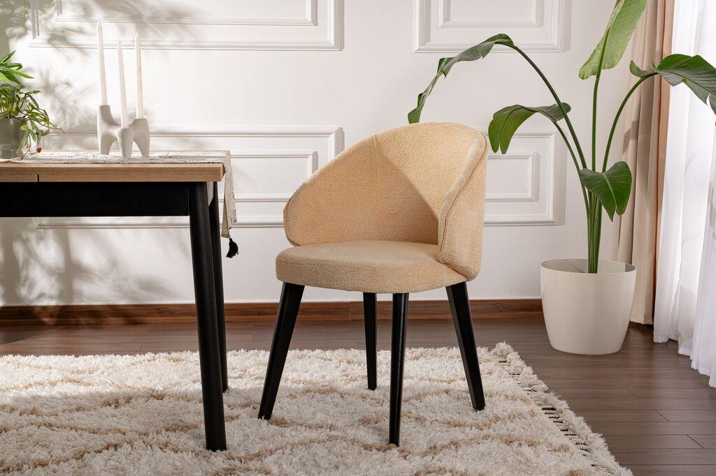 Hanah Home Комплет трпезариски столчиња Bentley, 2 парчиња, ванила