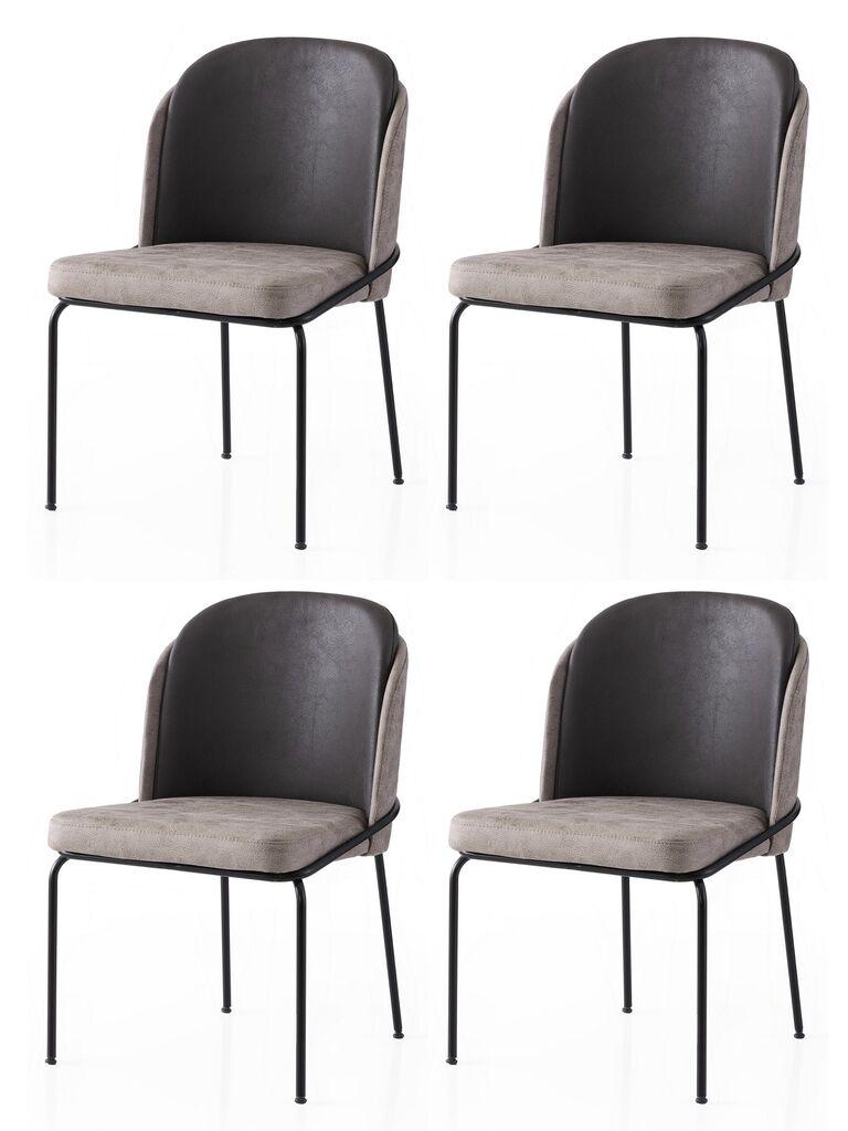 Hanah Home Комплет трпезариски столчиња Dore 168 V4, 4 парчиња, темно сива боја