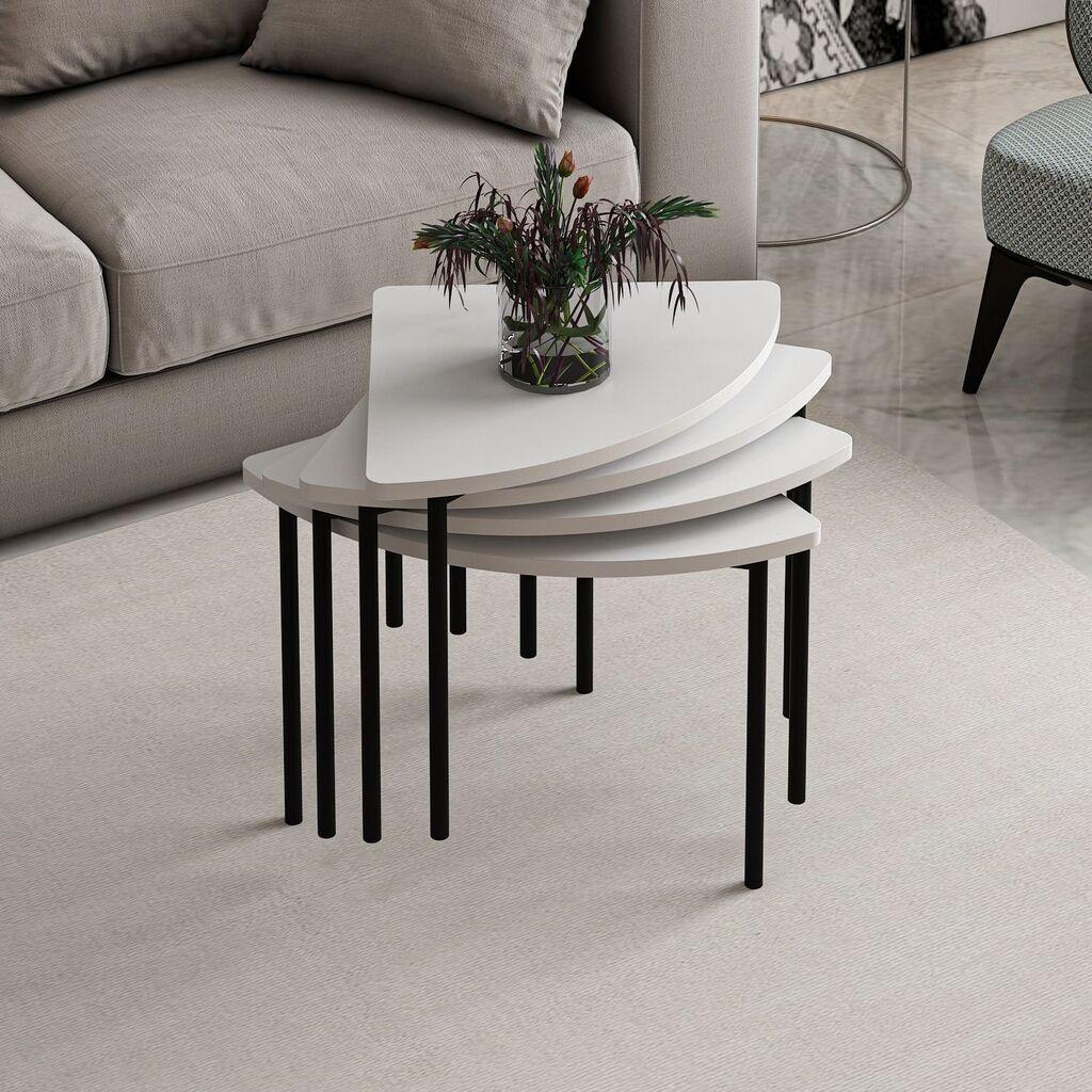 Маса Hanah Home Club Emma 8921, 90x42x42 см, бела