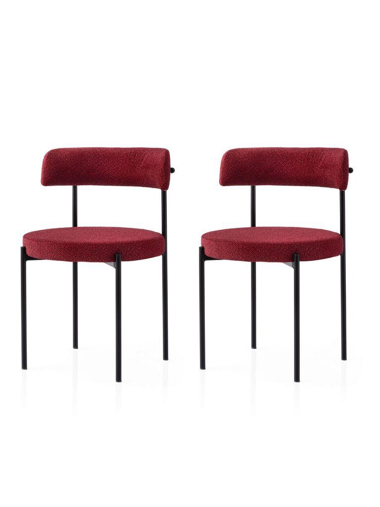 Комплет трпезариски столчиња Hanah Home Gini 4009 V2, 2 парчиња, црвена