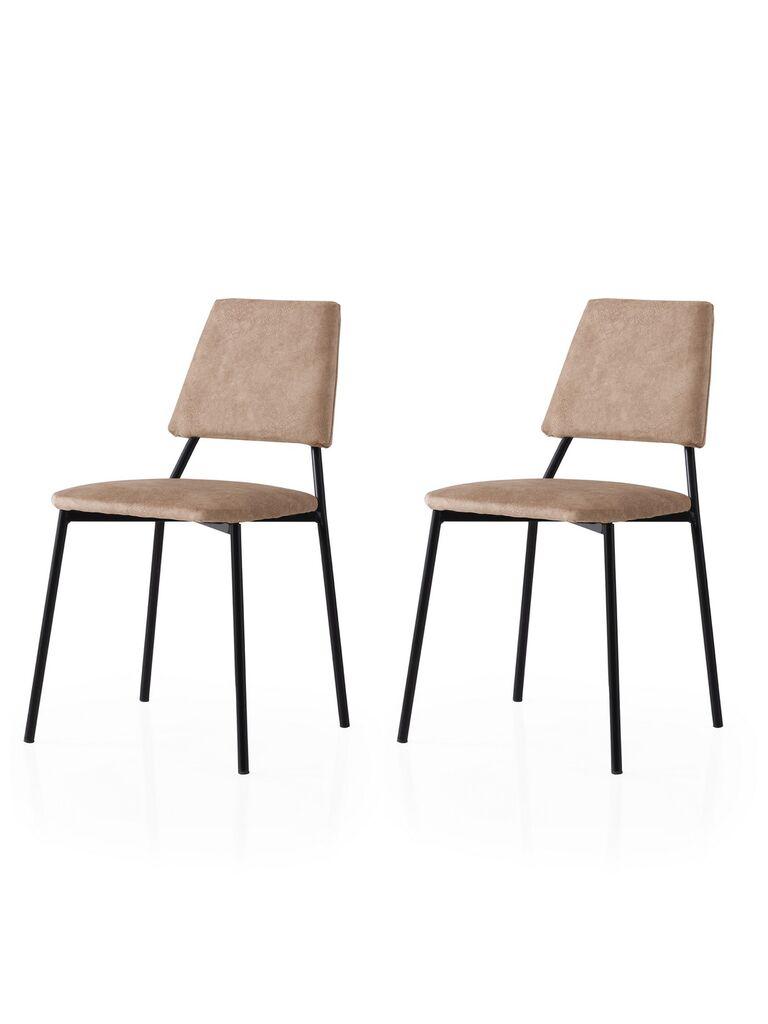 Комплет трпезариски столчиња Hanah Home Lima 4552 V2, 2 парчиња, беж