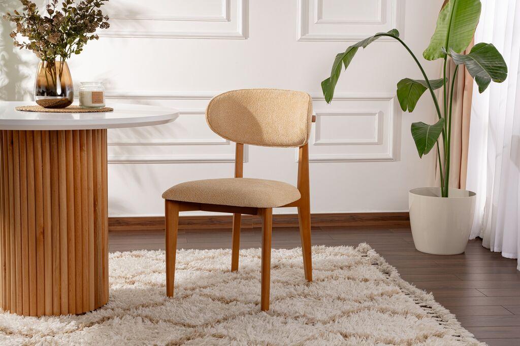 Комплет за трпезариски столчиња Hanah Home Lionte, 2 парчиња, Ванила