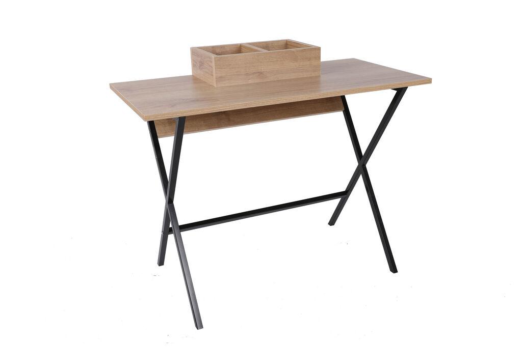 Работна маса Hanah Home Venedik, 100x50x89 см, дабова боја