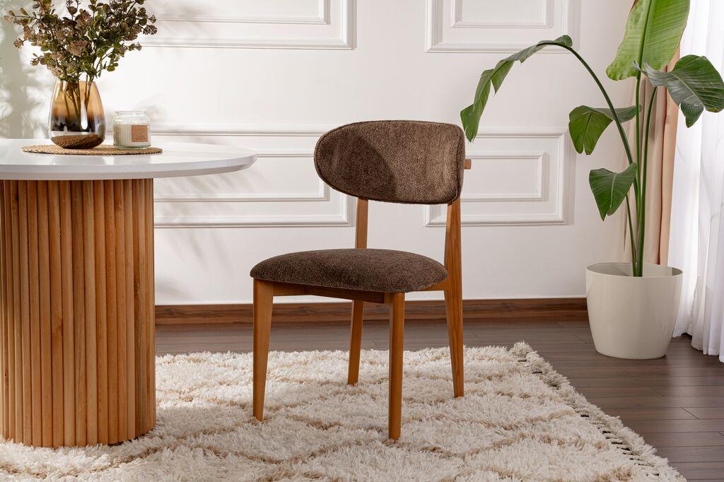 Комплет за трпезариски столчиња Hanah Home Lionte, 2 парчиња, Кафе