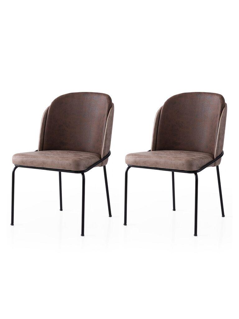 Hanah Home Комплет трпезариски столчиња Dore 194 V2, 2 парчиња, кафеава