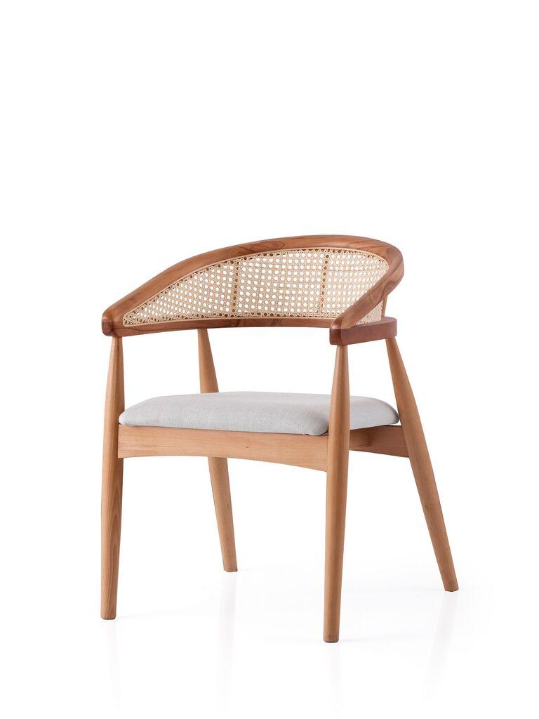 Трпезариска столица Hanah Home Atlas 4352, 53x75x53 см, светло сива