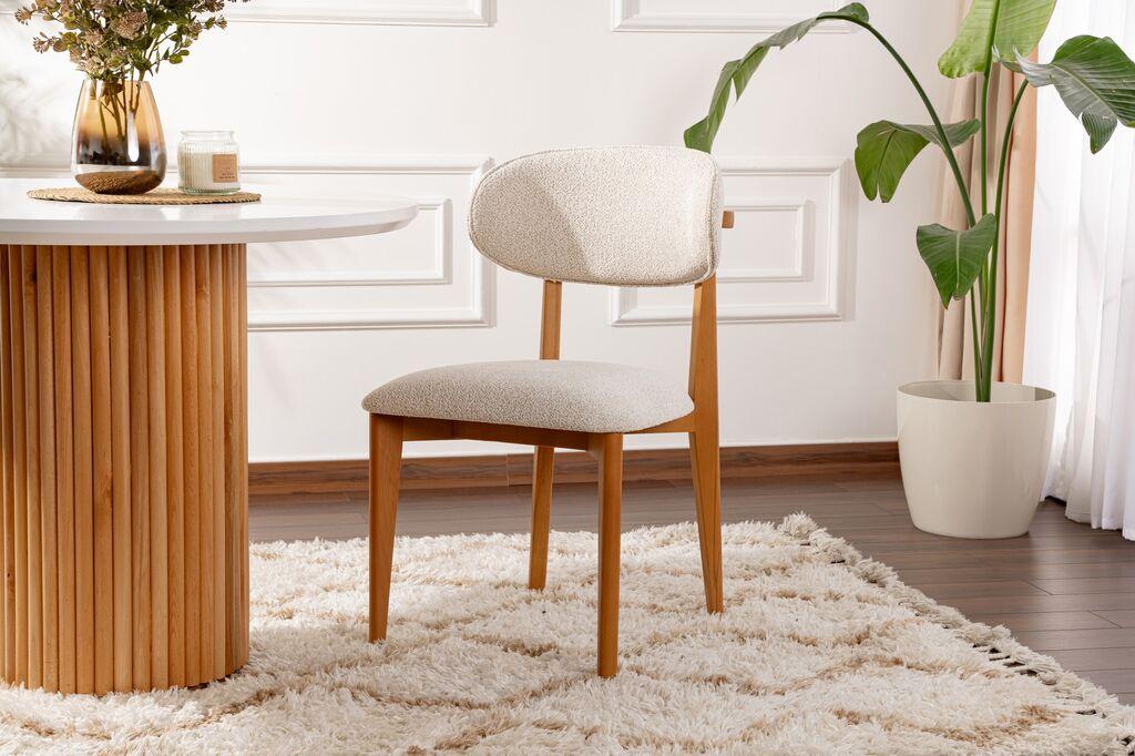 Комплет за трпезариски столчиња Hanah Home Lionte, 2 парчиња, Pearl