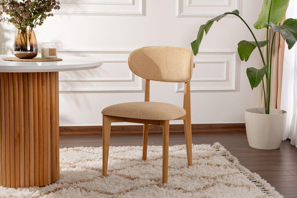 Комплет за трпезариски столчиња Hanah Home Lionte, 2 парчиња, крем