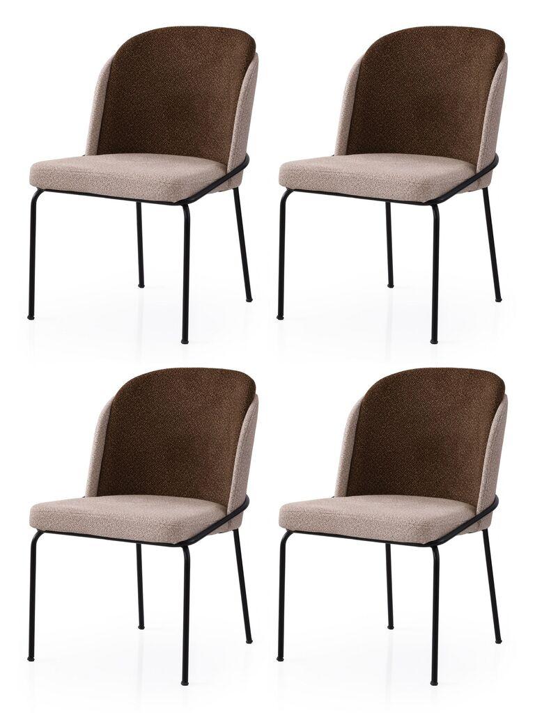 Hanah Home Комплет трпезариски столчиња Dore 193 V4, 4 парчиња, крем боја