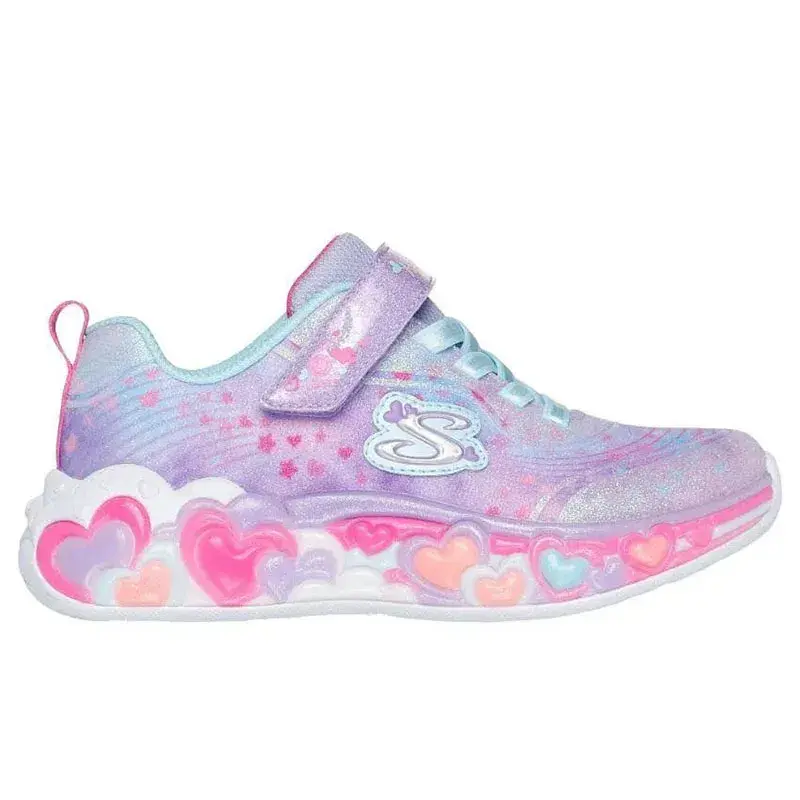 Skechers патики за девојчиња Eternal Heart Lights, лаванда