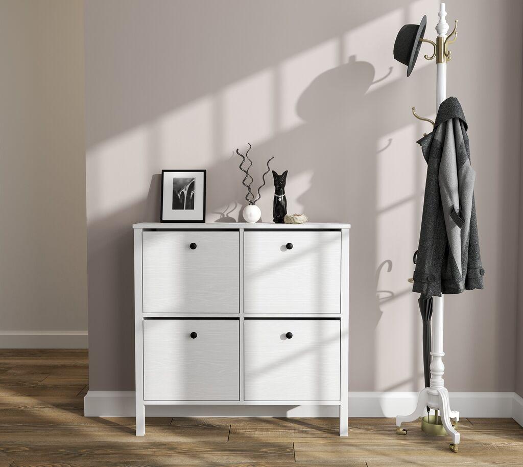 Полица за чевли Hanah Home FRN-20048, 101x100x28,5 см, бела