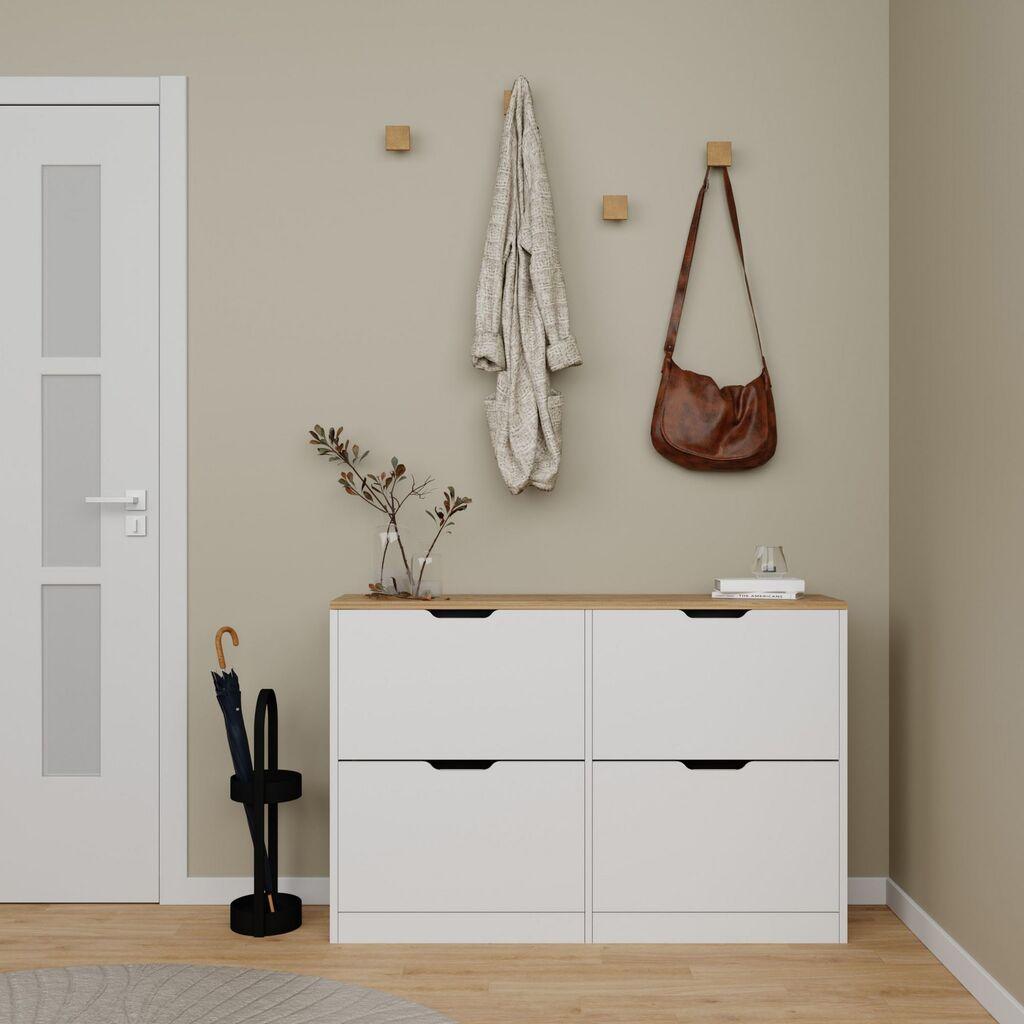 Шкафче за чевли Hanah Home April 1600-150, 120,5x79,2x30 см, бела