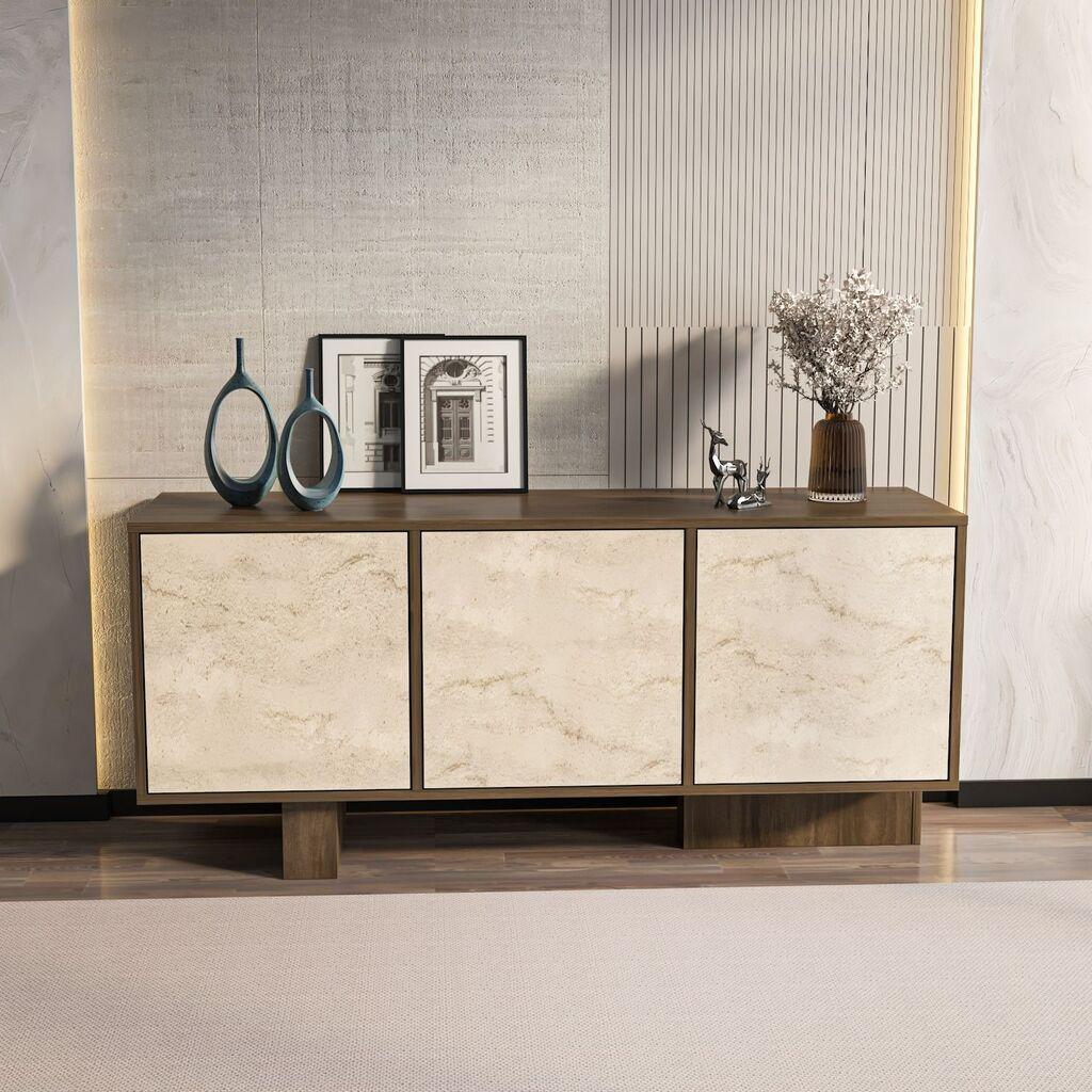 Комода Hanah Home Монако, 51,5x45x150 см, крем боја