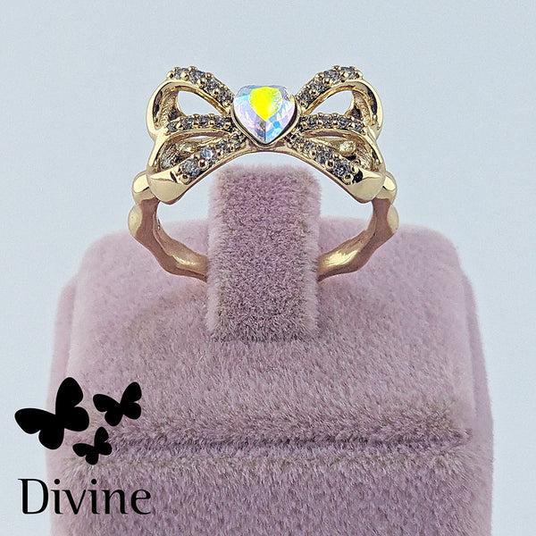 Divine Прстен „Golden Bow Heart“