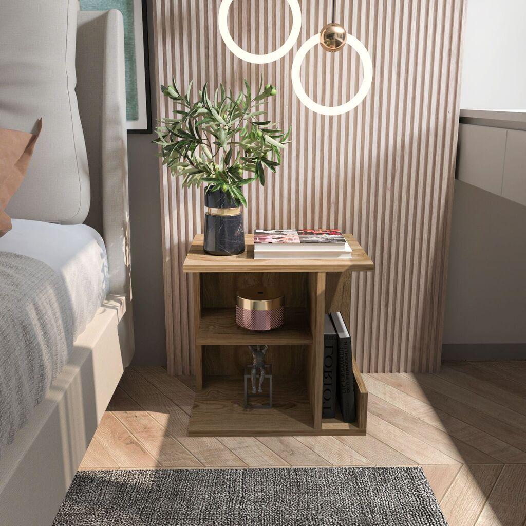 Ноќна масичка Hanah Home Karamira, 45x45x35 см, беж