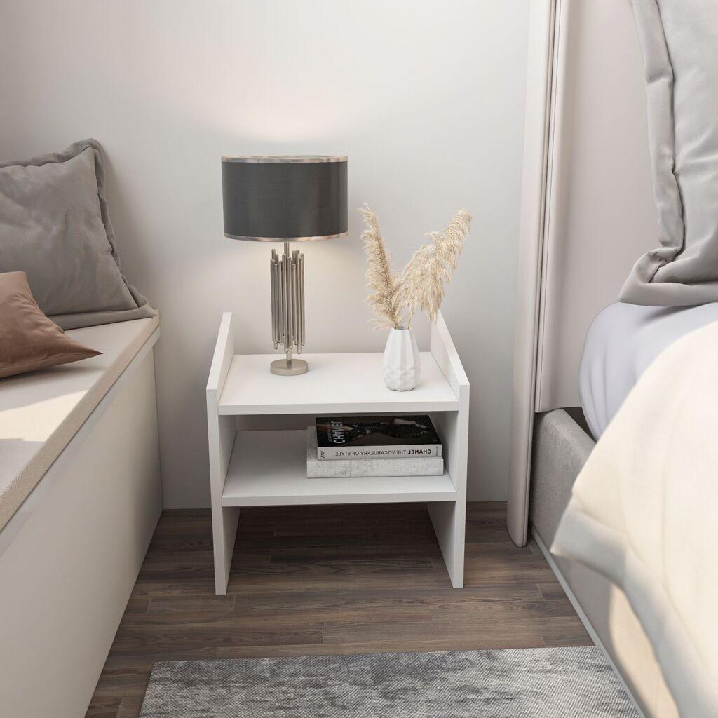 Ноќна масичка Hanah Home Адин, 45x45x35 см, беж