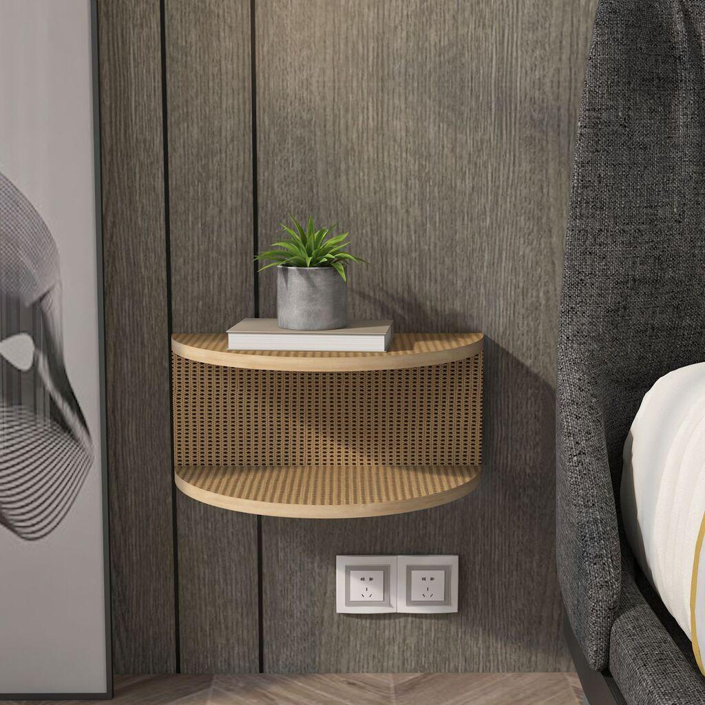 Ноќна масичка Hanah Home Bella, 45x19.6x23.8 см, крем боја