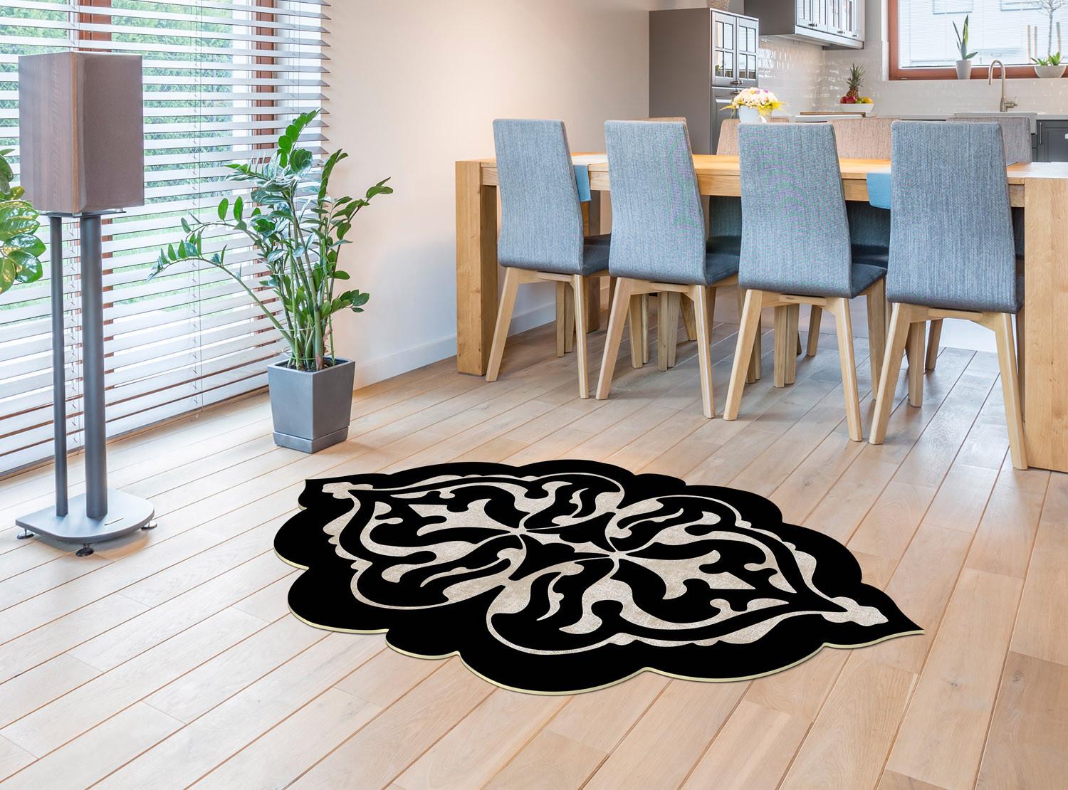 Conceptum Hypnose тепих 120x180cm Црно-бело