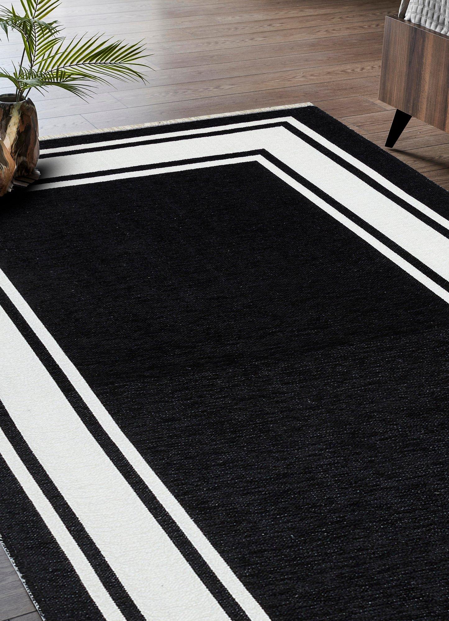 Тепих Conceptum Hypnose 75x150cm црно-бел