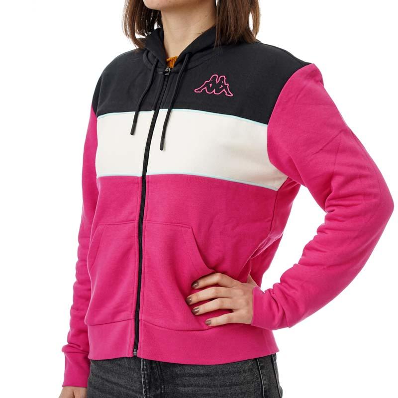 KAPPA Женски дуксер Lfs logo frutte, Розево-Црн