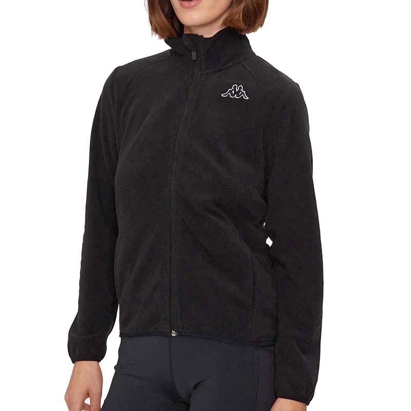 KAPPA Женски дуксер Flis logo savaux slim, Црни