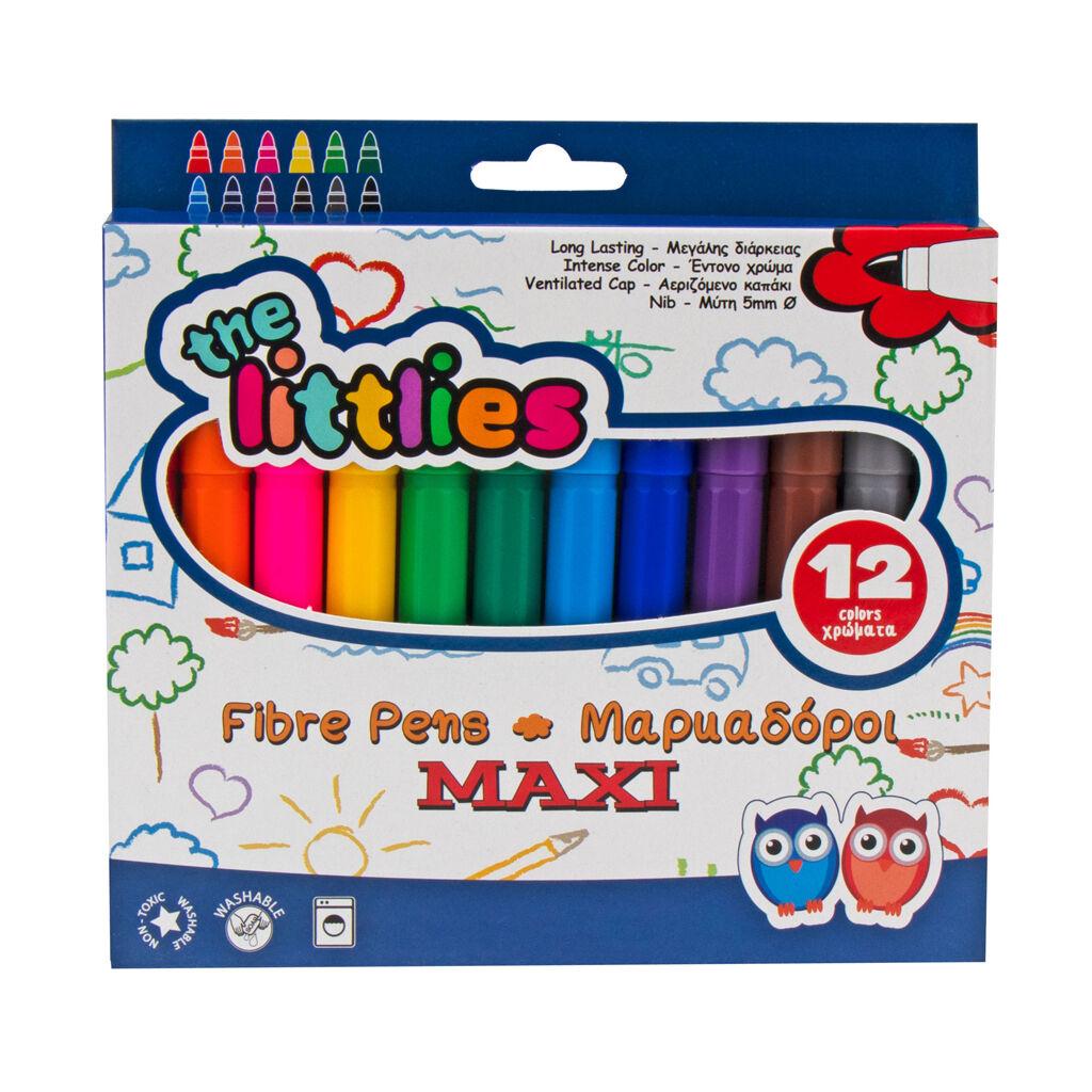 Фломастери 12, Дебели