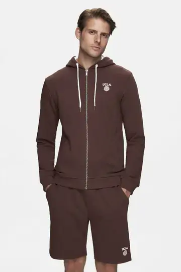 UCLA HILGARD Машки Дуксер со Патент и Капуљача