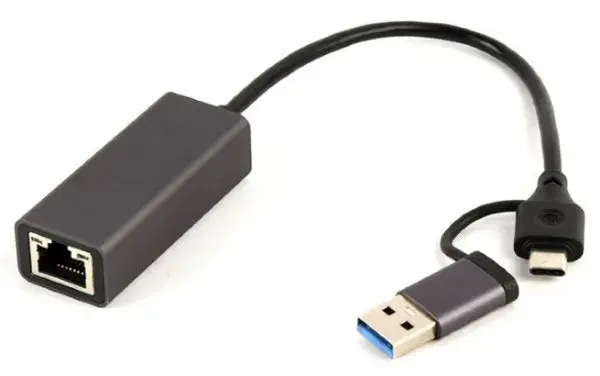 GEMBIRD USB 3.1 + USB C Гигабитен мрежен адаптер