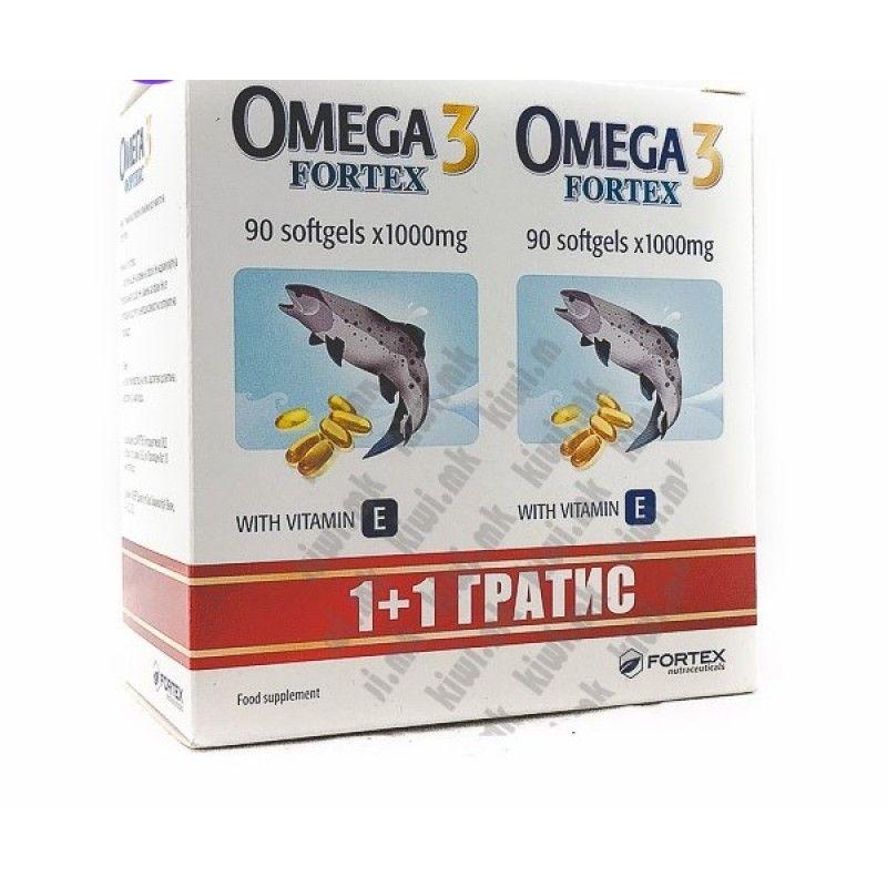FORTEX Omega-3 1000Mg 1+1 Промотивен Пакет Капсули за Возрасни