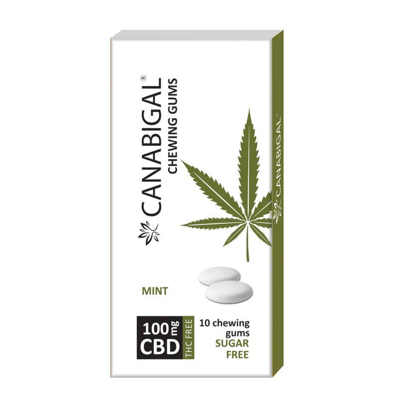 Galafarm Canabigal Медицински Гуми за Џвакање Со Cbd Со Арома на Ментол Без Шеќер, 10 Гуми за Џвакање