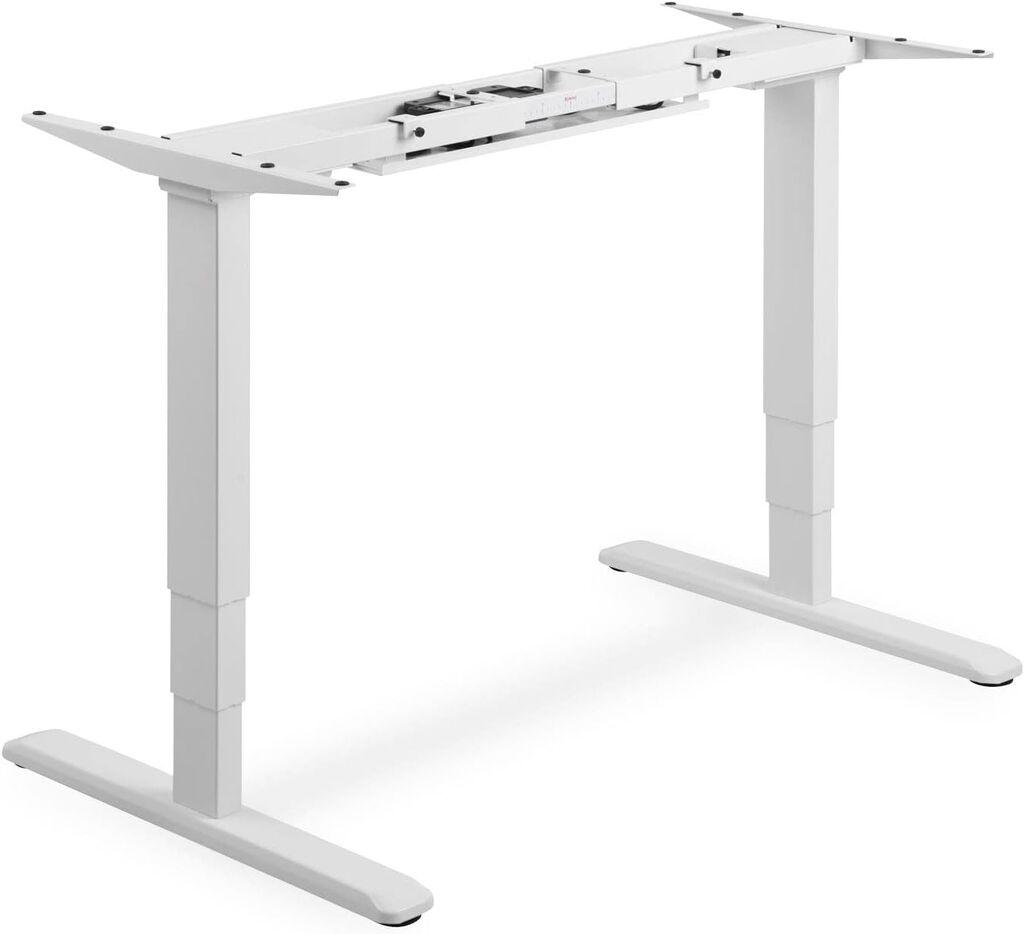 DIGITUS Метална основа за биро со подеслива висина 70-120 cm, два мотори, носивост до 80 kg, бела