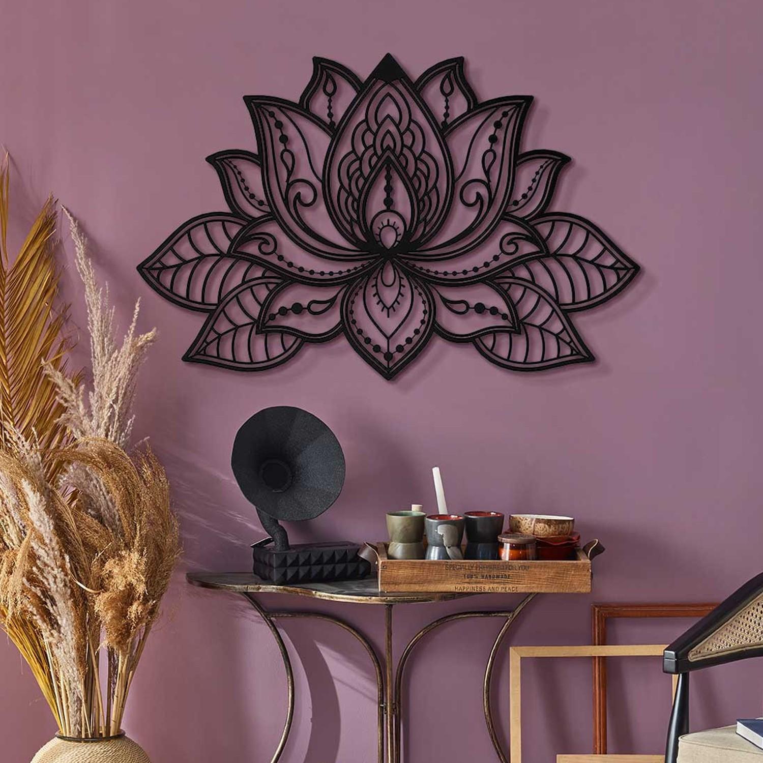 Wallity декорација за dzид Lotus-APT524MS, 44x68 см, 1,2 мм, црна