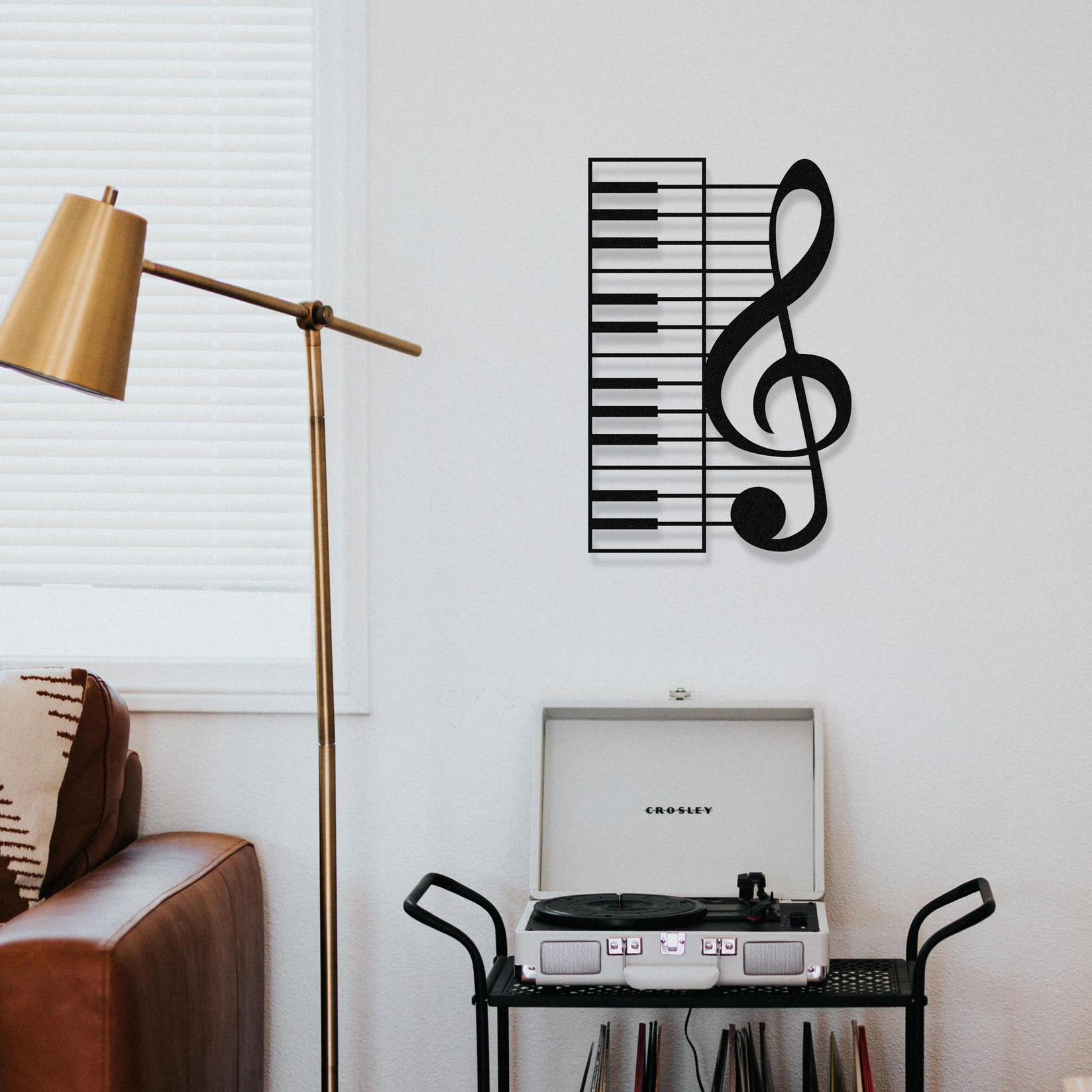 Wallity dzидна декорација за музика, 47x70 см, 1,2 мм, црна