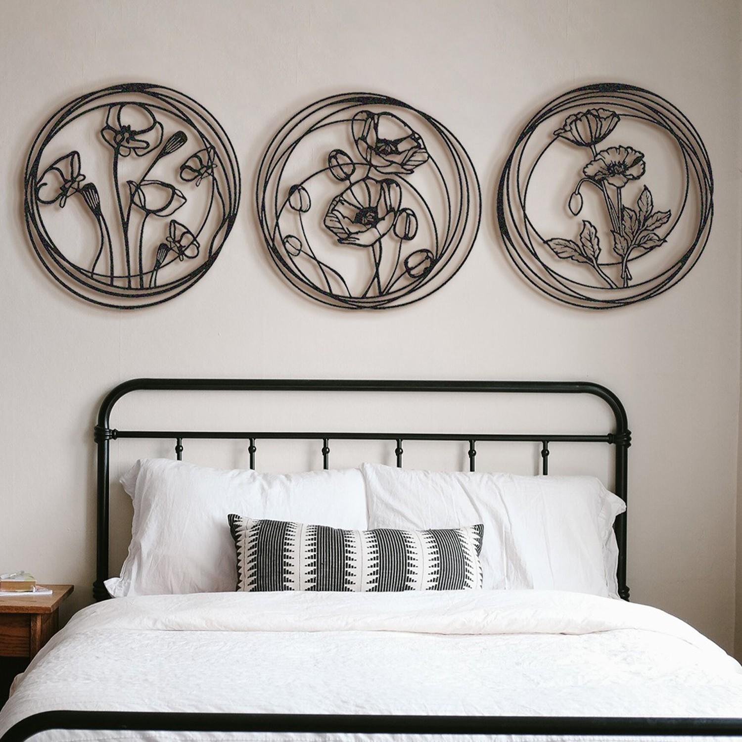 Wallity декорација за dzид со афион - APT356MS, 49x49 см, 1,5 мм, црна