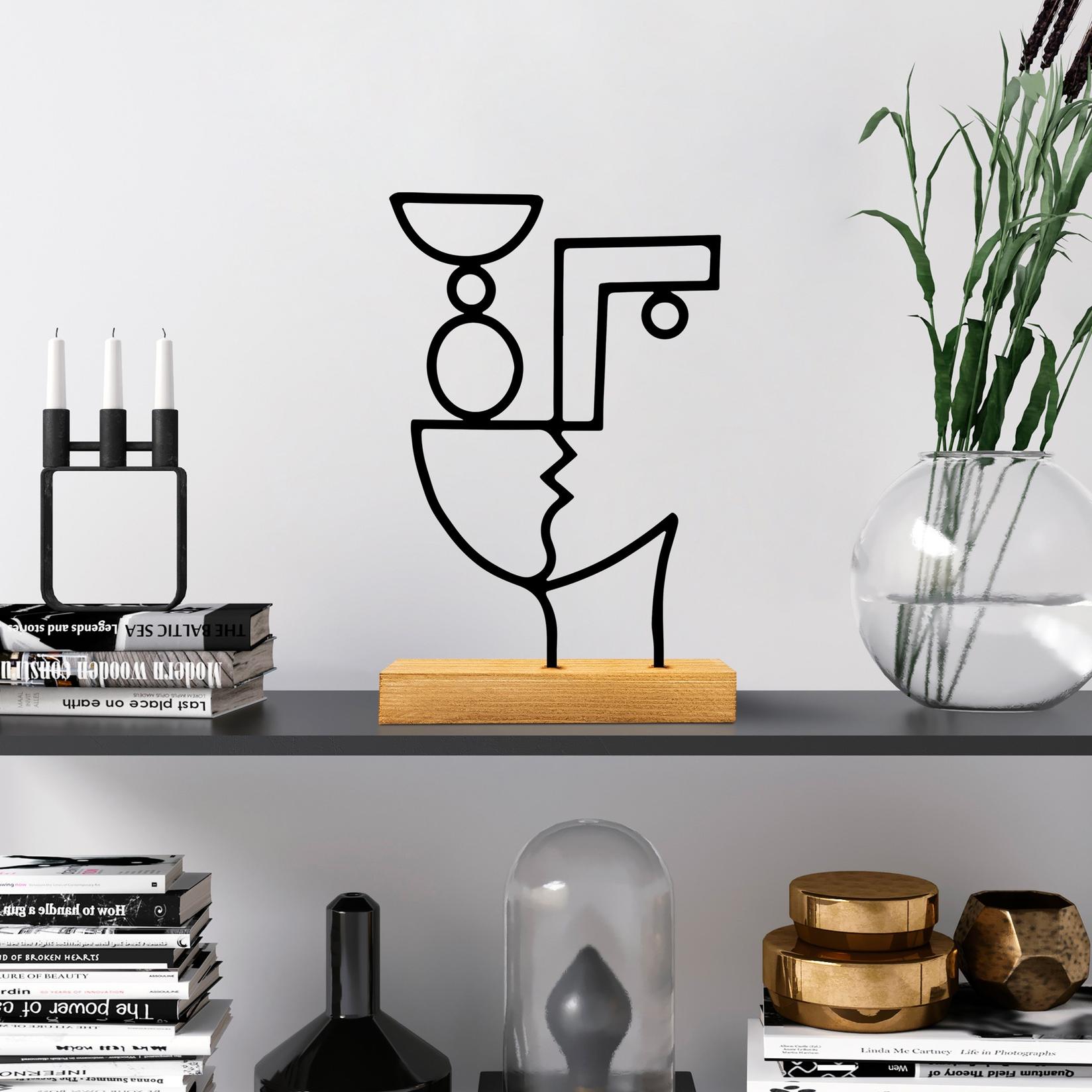 Aberto Design Декоративна фигура Cubik, 27x8x17 cm, црна