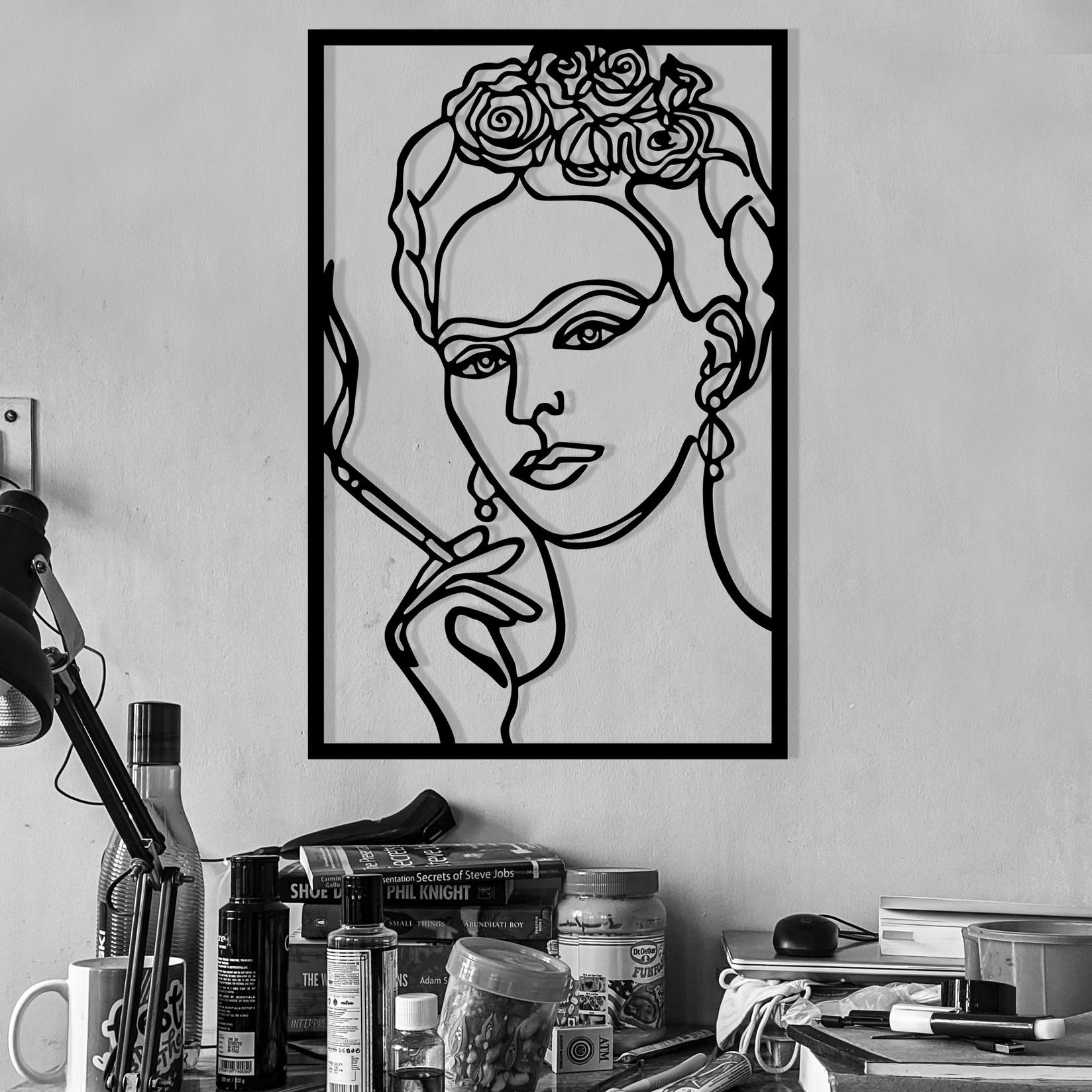 Wallity декорација за dzид Kahlo, 34x52 см, 1,2 мм, црна