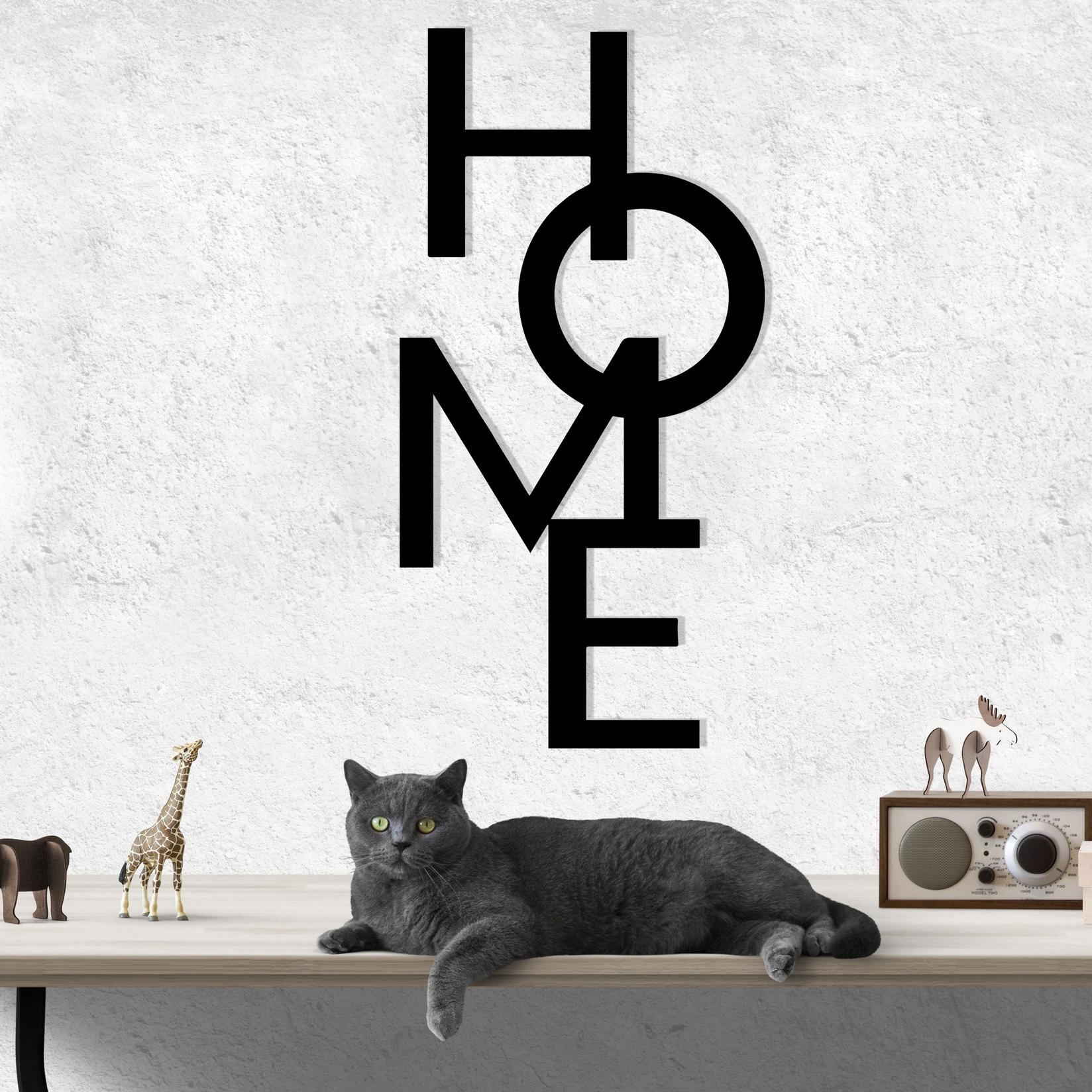 Wallity декорација за dzид Home 5, 34,5x68 см, 1,2 мм, црна