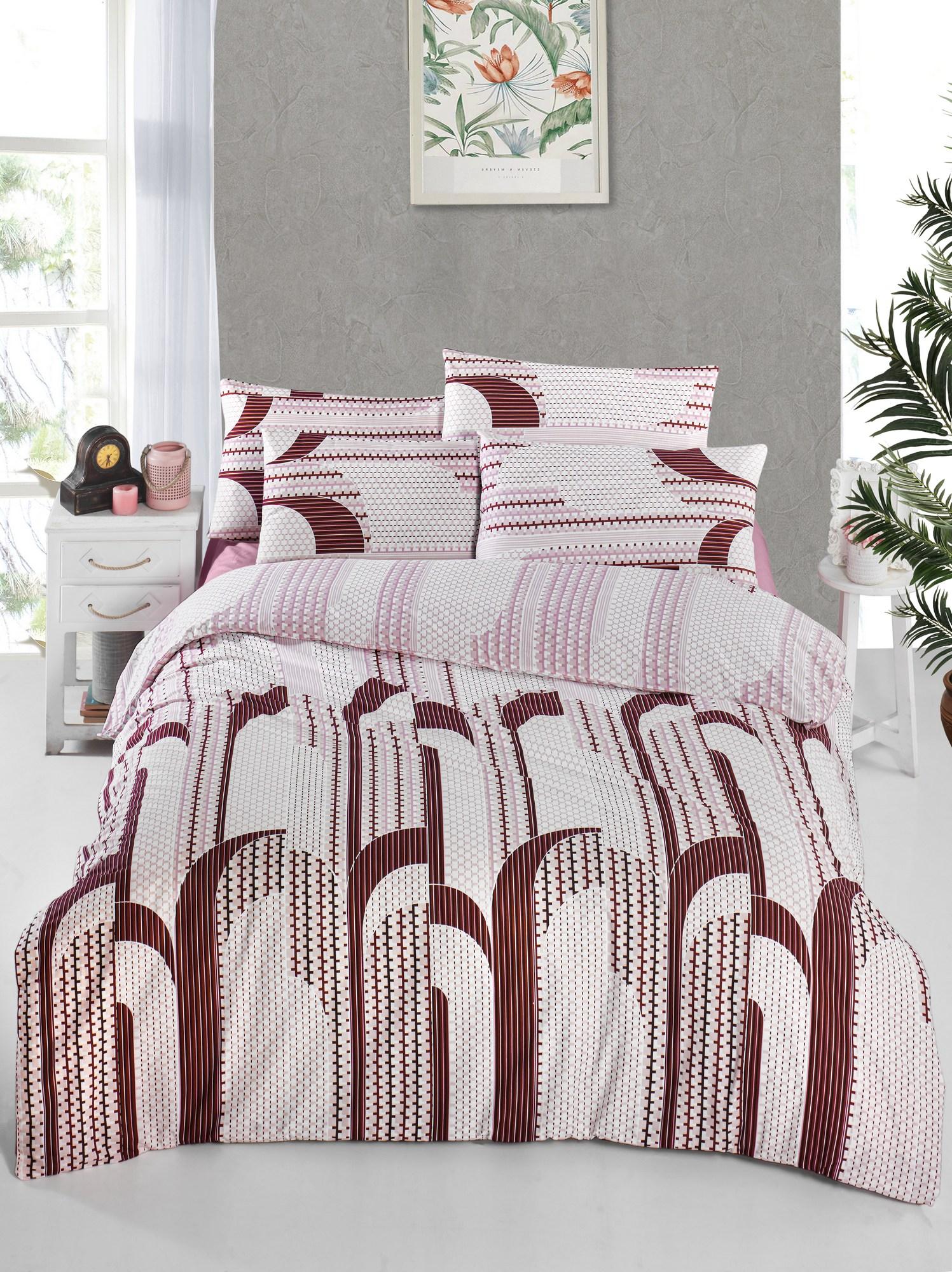 Комплет постелнина L'essentiel Maison Rodya, 200x220 см, црвена-бела
