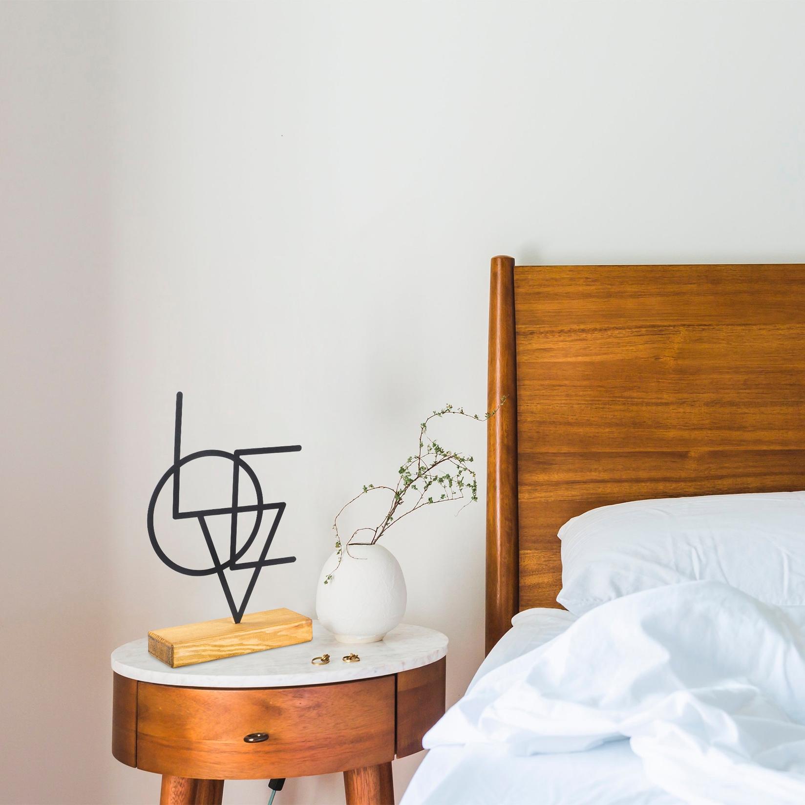 Аберто Дизајн Декоративна фигура геометриска, 21x41x4 см