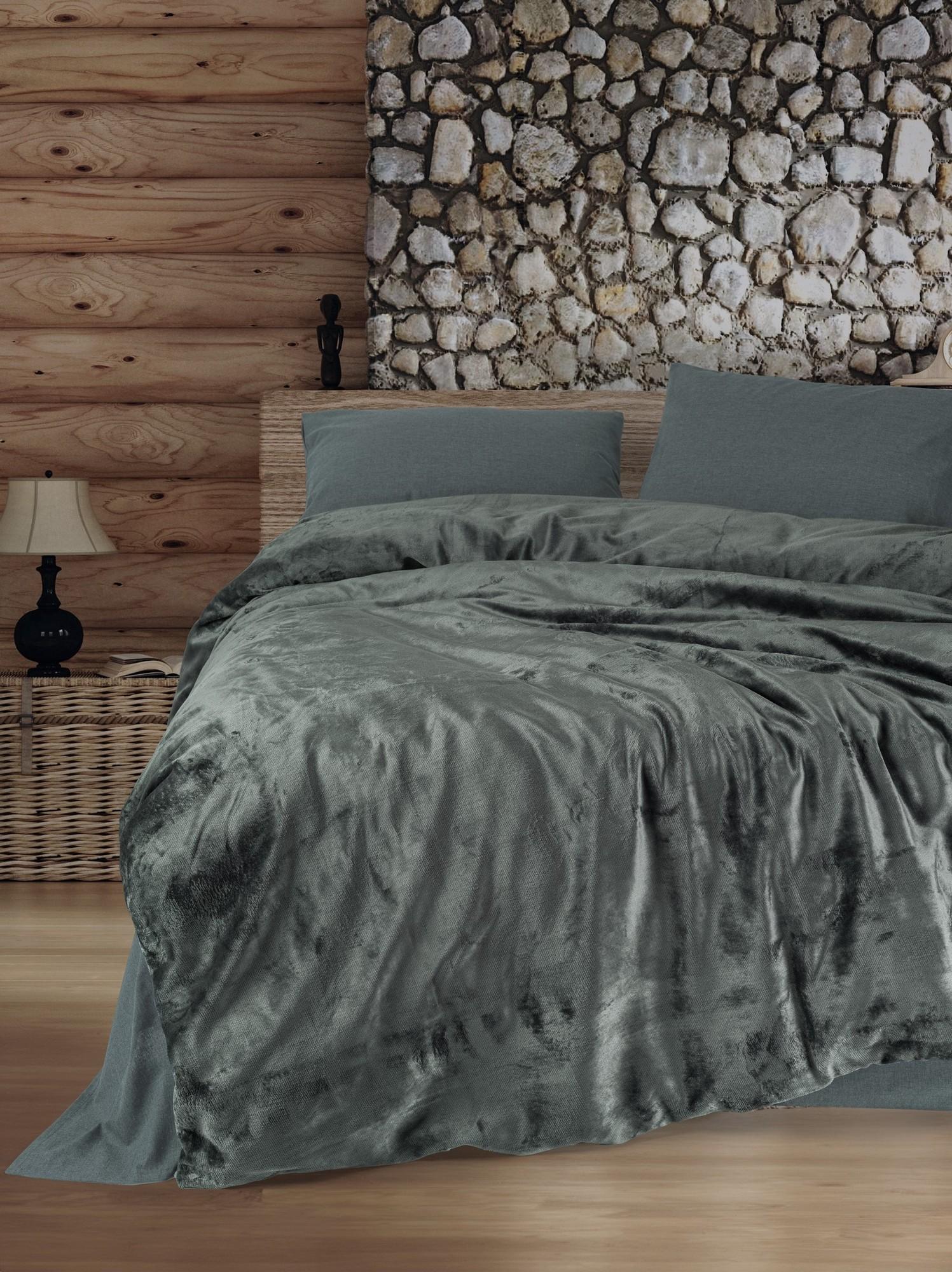 Комплет постелнина L'essentiel Maison Flossy, 200x220 cm, сива боја