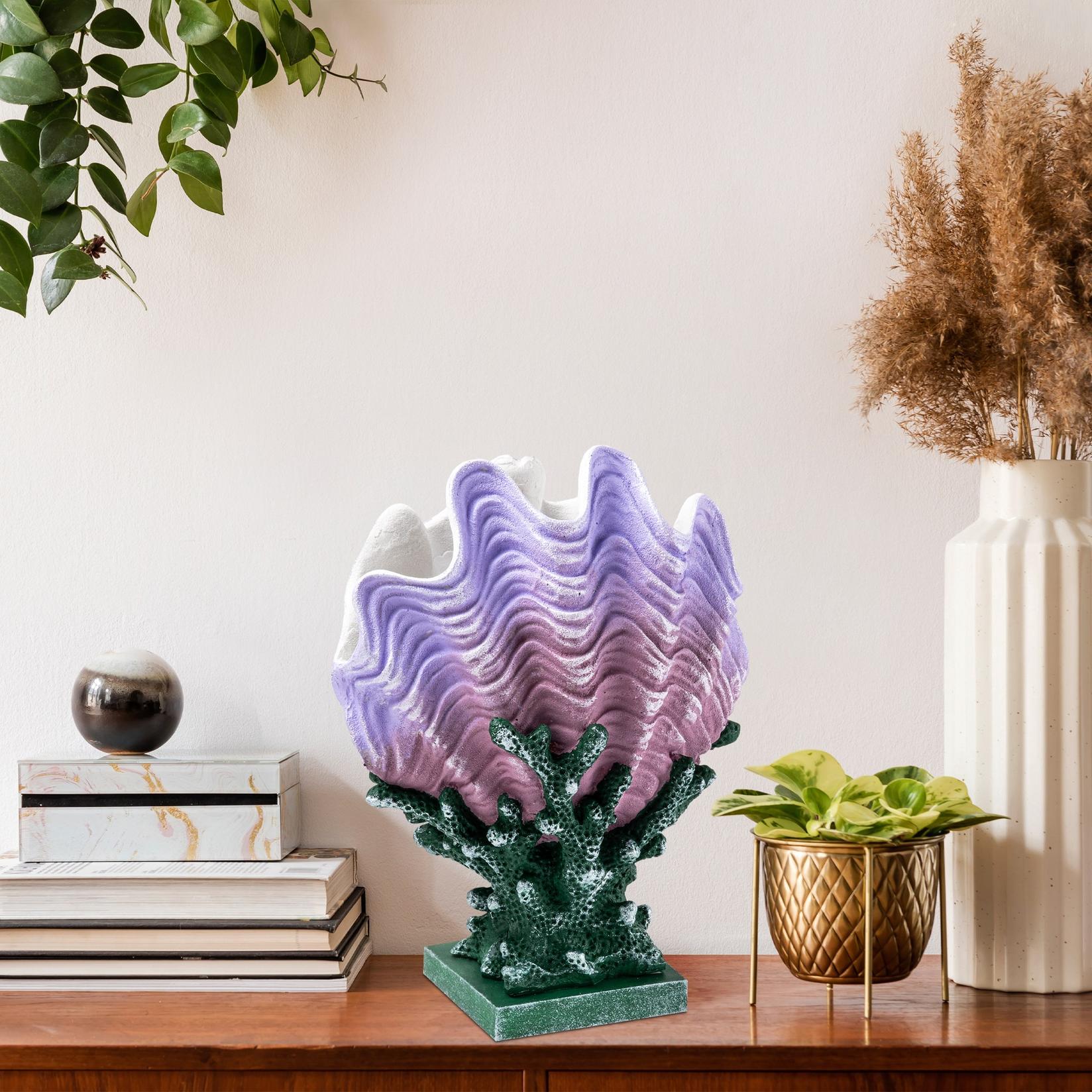 Аберто Дизајн Декоративна фигура Јак-049, 23x29x16 см, Виолетова