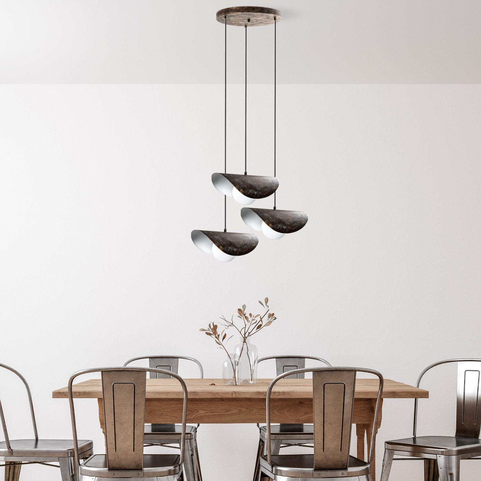 Opviq Luster VATOZ-NUS-6141-RETRO, 75-112 см, 50 см, 3xE27, IP20, Кафеава