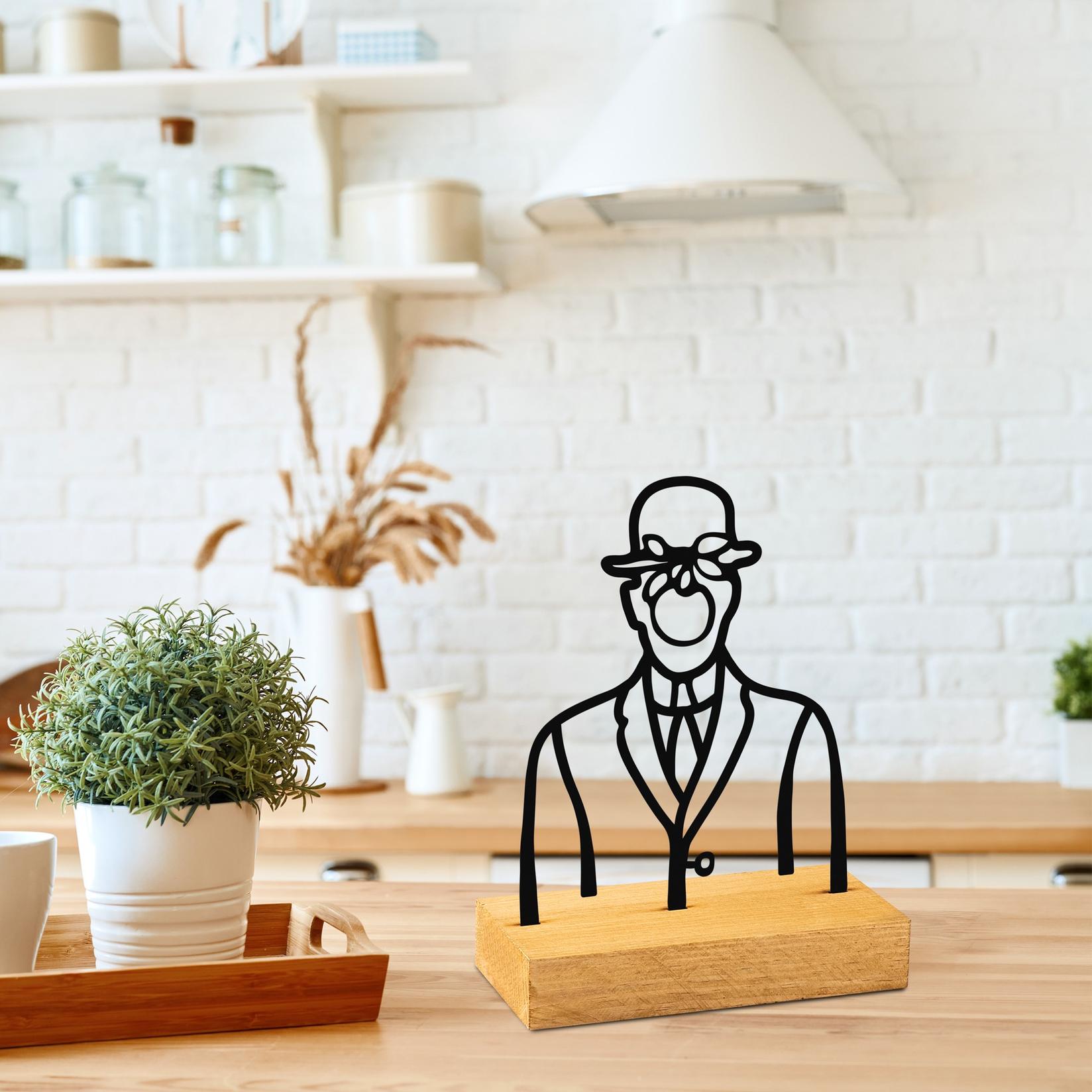 Аберто Дизајн Декоративна фигура Рене, 22x8x17 см, црна