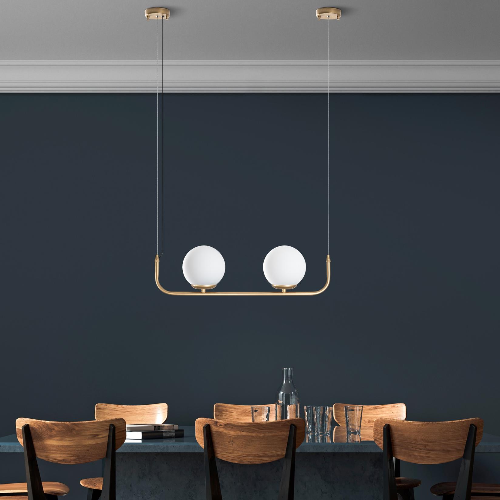 Opviq Luster Faruk-13711, 20-110cm, 2xE14, 90 cm кабел, златни бои