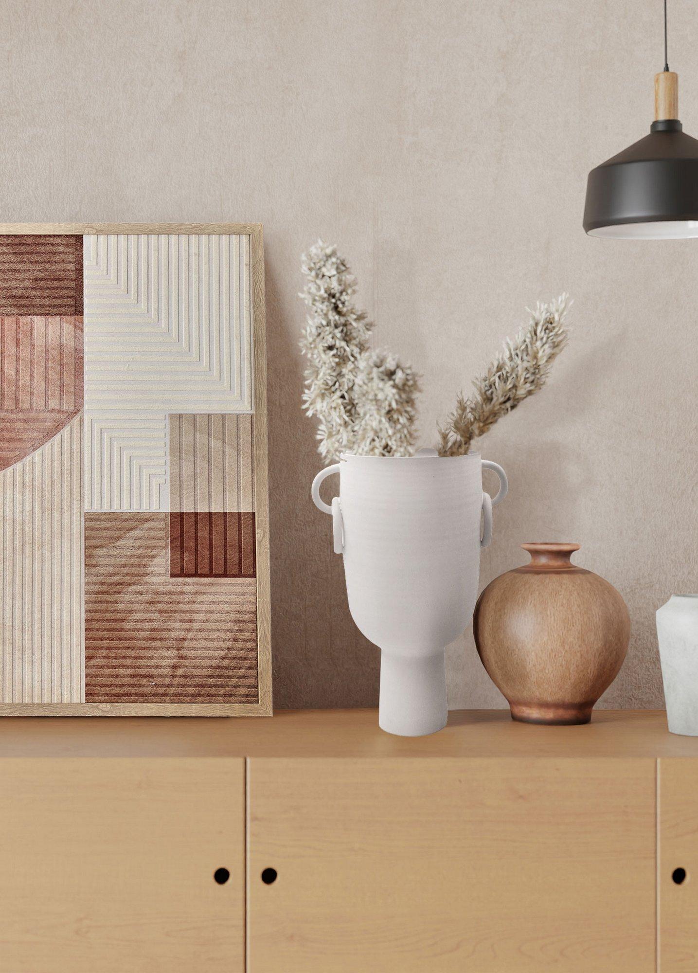 Вазна Aberto Design DKR0470, 22x16x34 см, бела