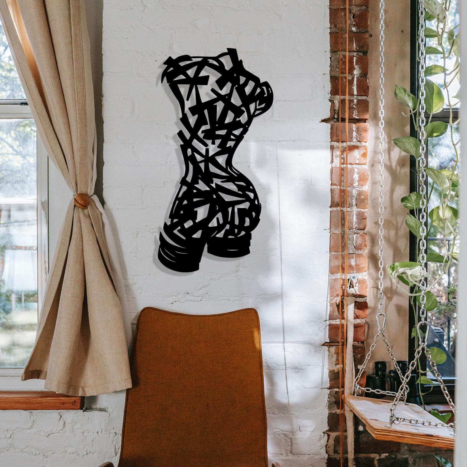 Wallity декорација за dzид Hemdem, 35x68 см, 1,2 мм, црна