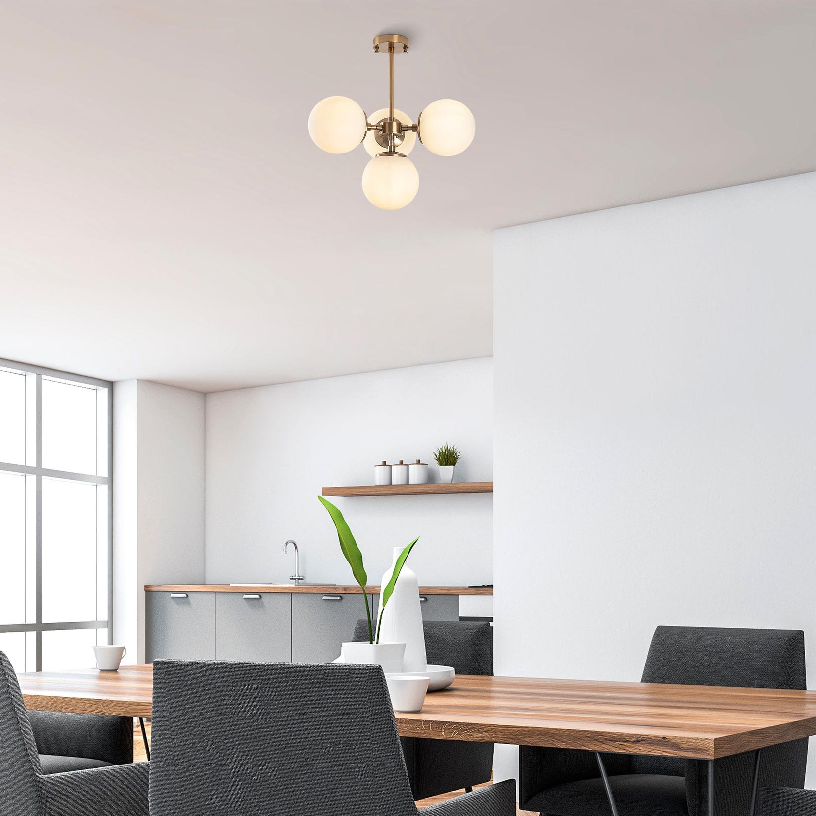 Opviq Luster Akkas-10061, 43x43x47 cm, 4x E14, златни бои