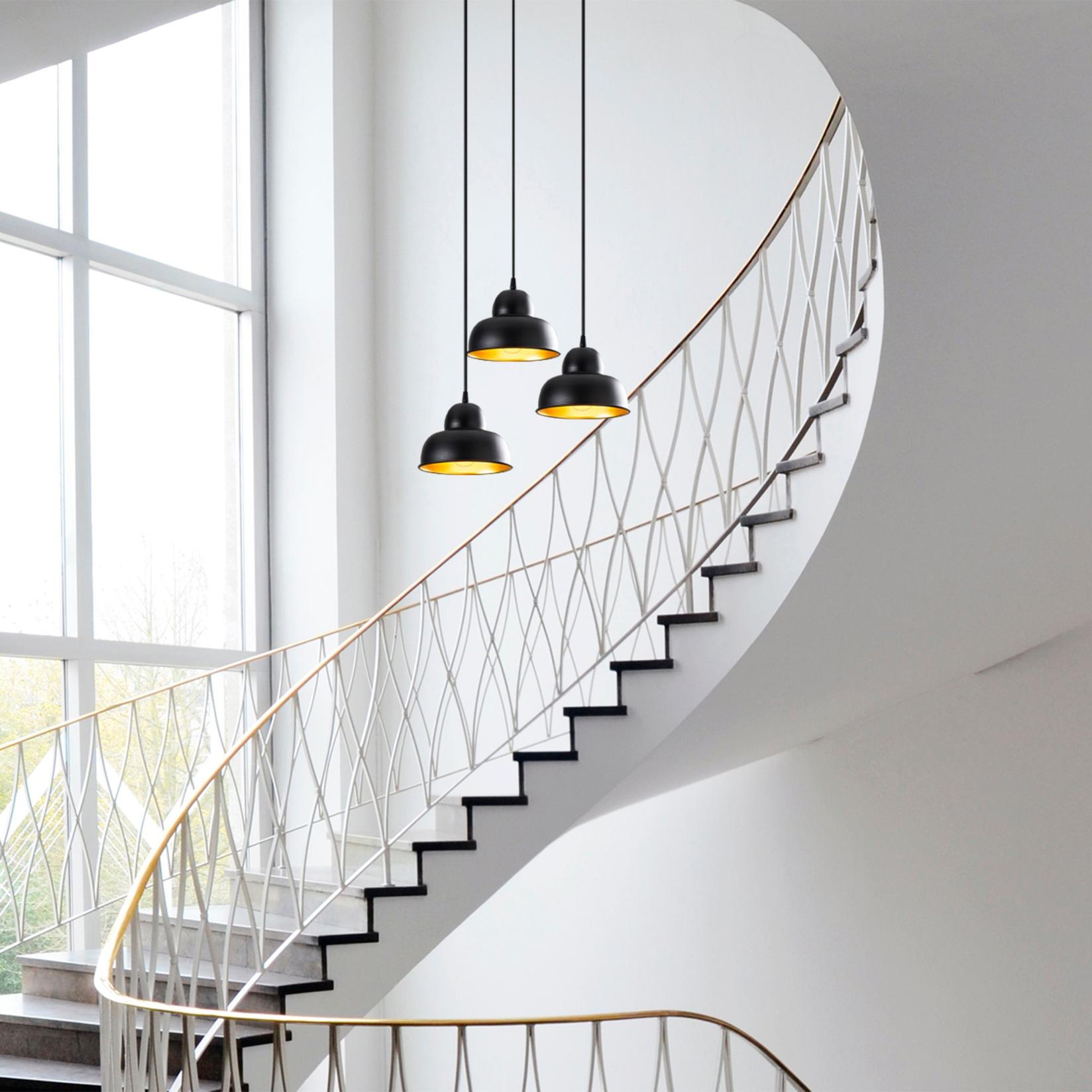 Opviq Luster Berceste-180BLACK-S2, 40 см, 3xE27, црна